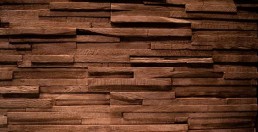 Steinwand Holzoptik